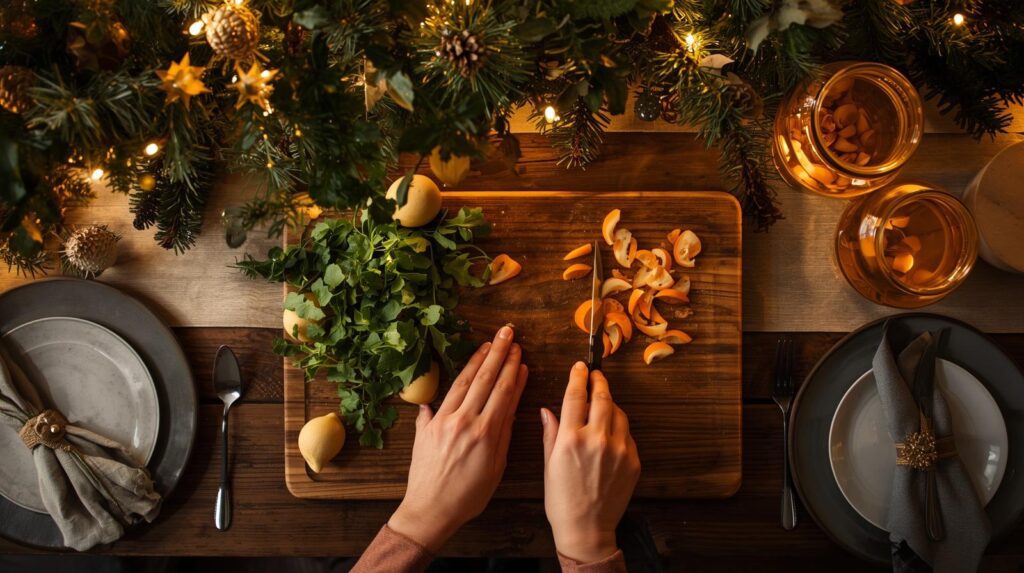 Low-waste holiday dinner. Holiday meal plan.